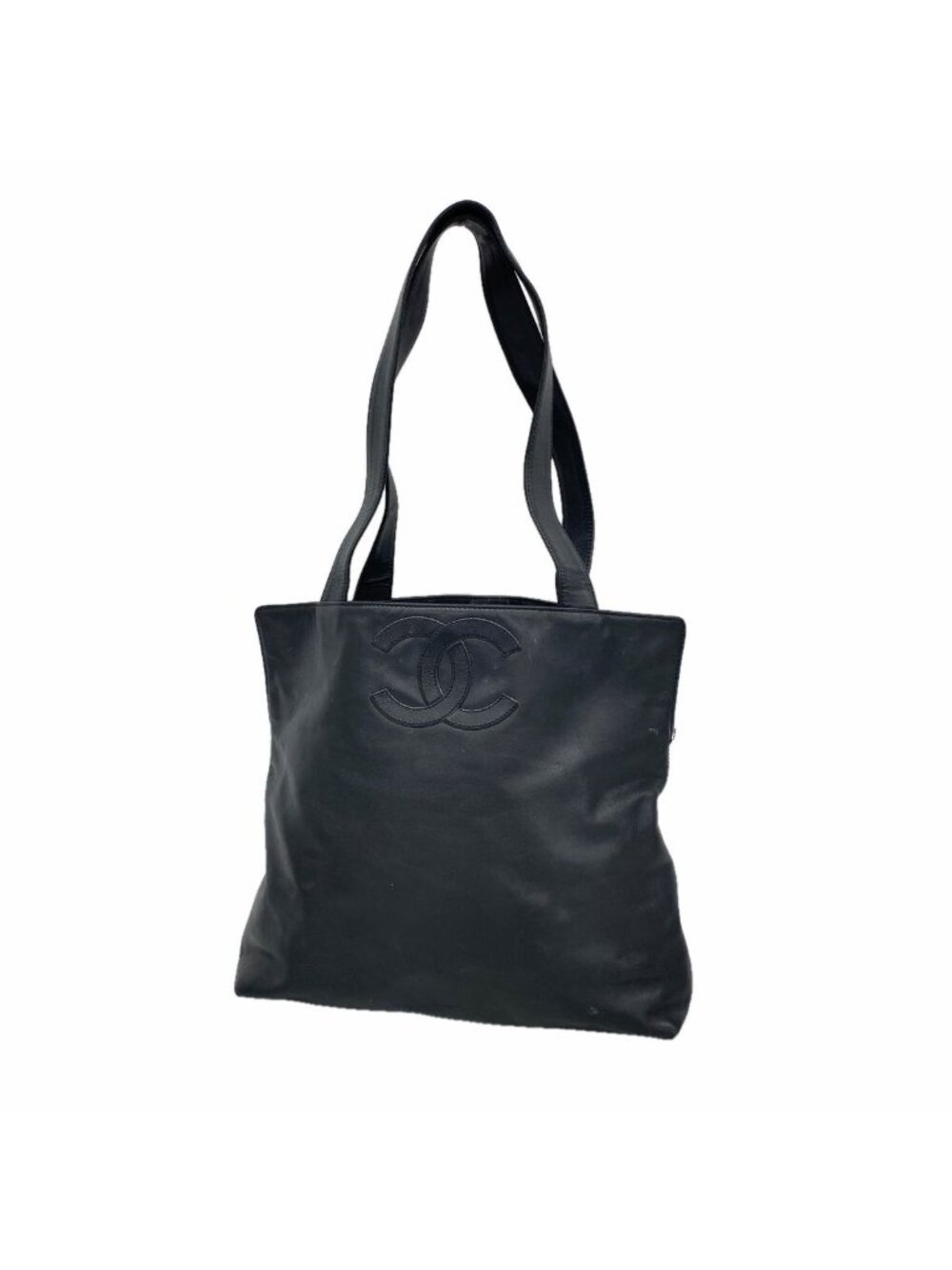 Chanel Tote Bag Lambskin Black Gold